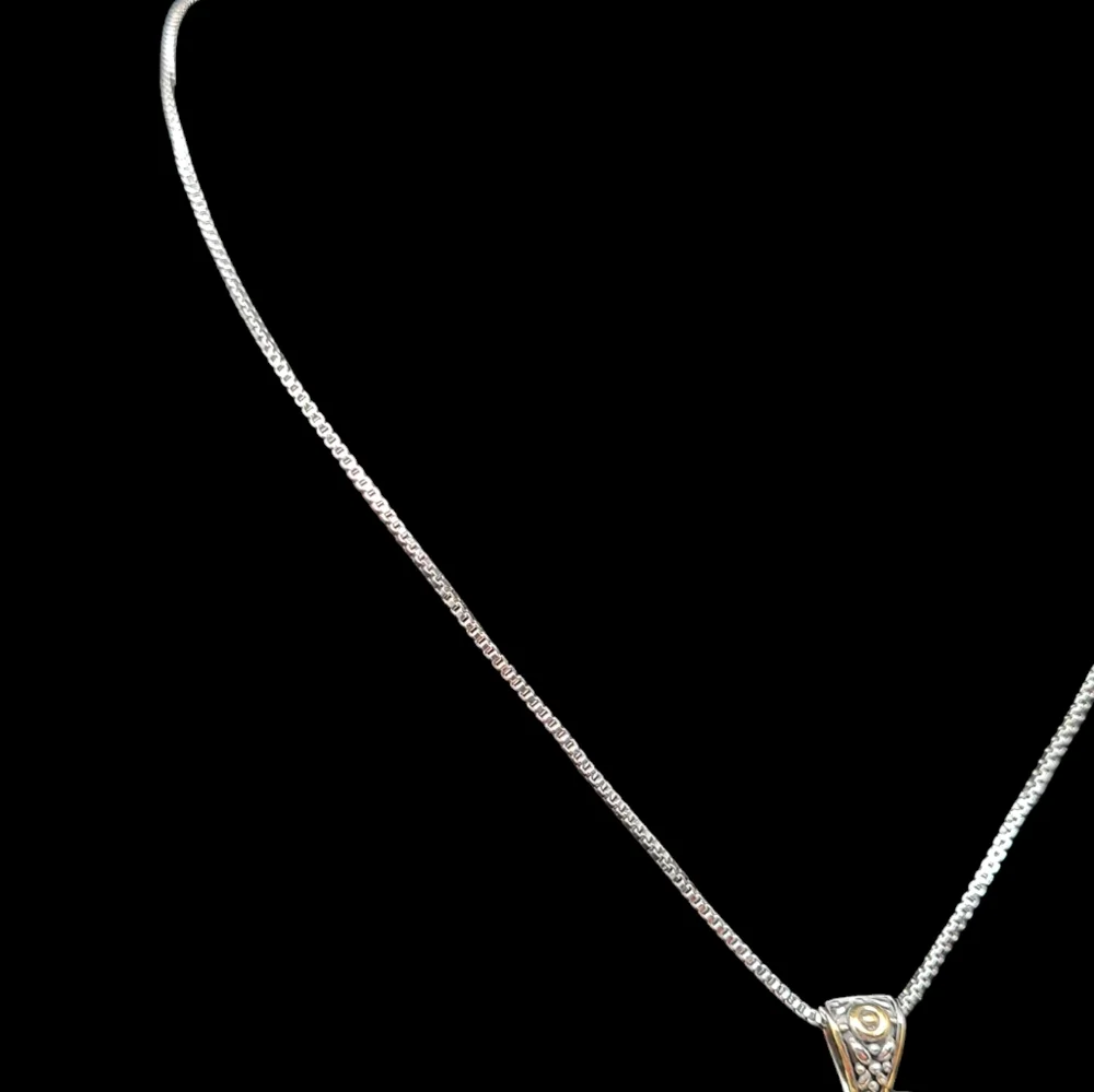 HEART PENDANT WITH HEART SHAPED PINK JEWEL - GOLDTONE AND SIKVERTONE NEC…